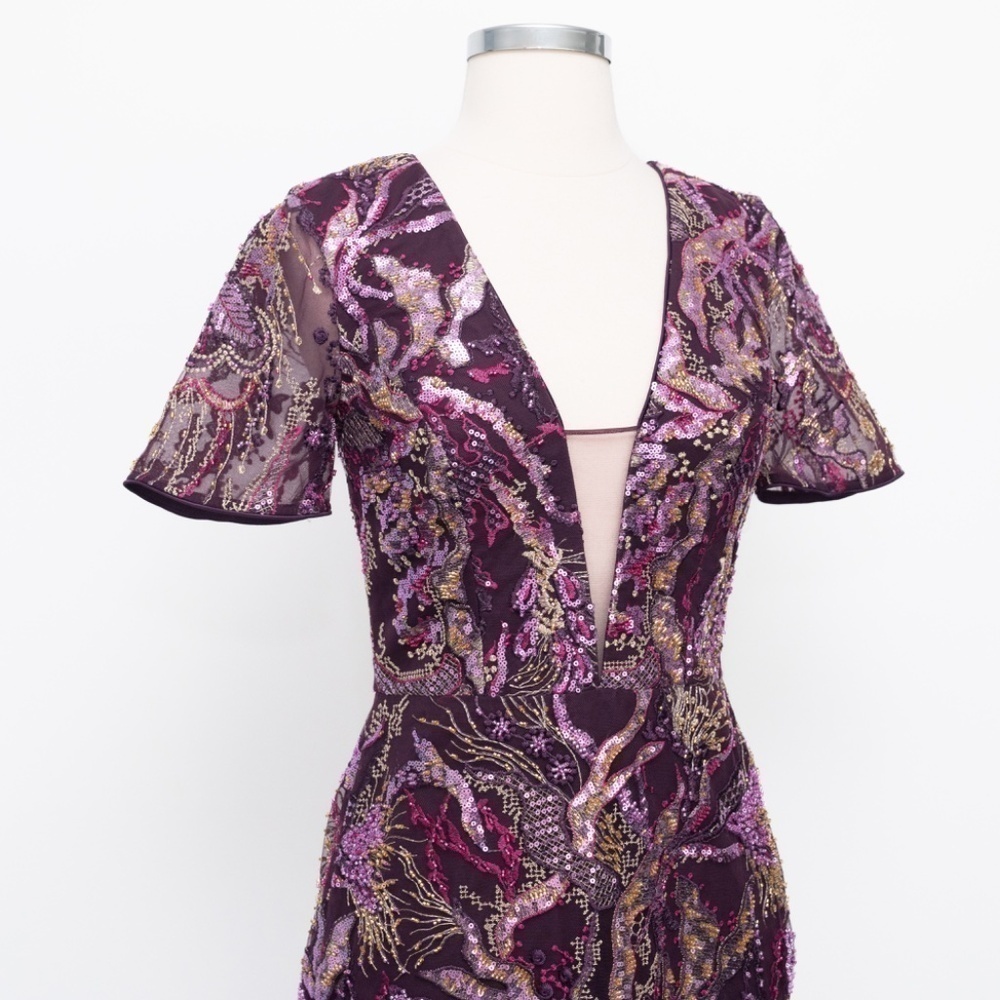 Dress The Population Floral Sequin Embroidery Mini‎ Dress - Picture 9 of 13